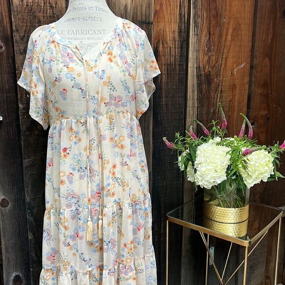 SHEER OVERLAY DRESS, Size M - Picture 3 of 9